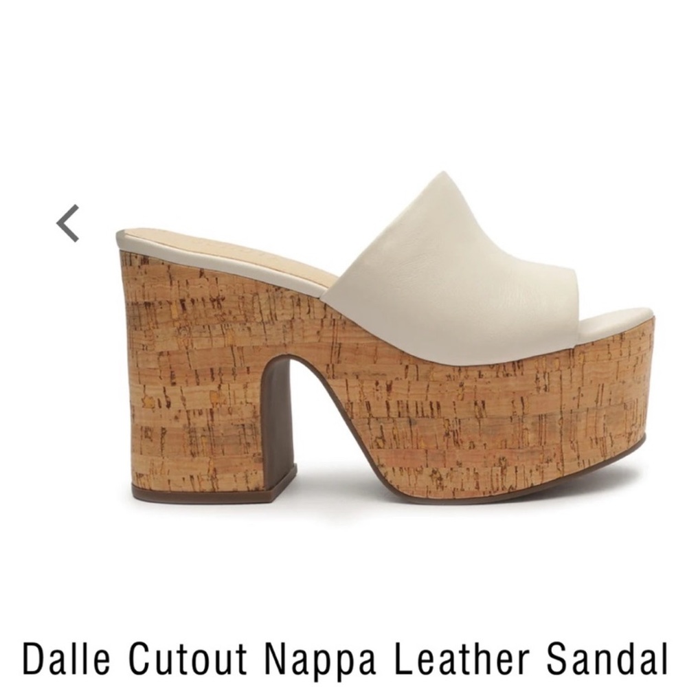 NEW SCHUTZ x Revolve Dalle Cutout white Napa leather platform heel women size 10
